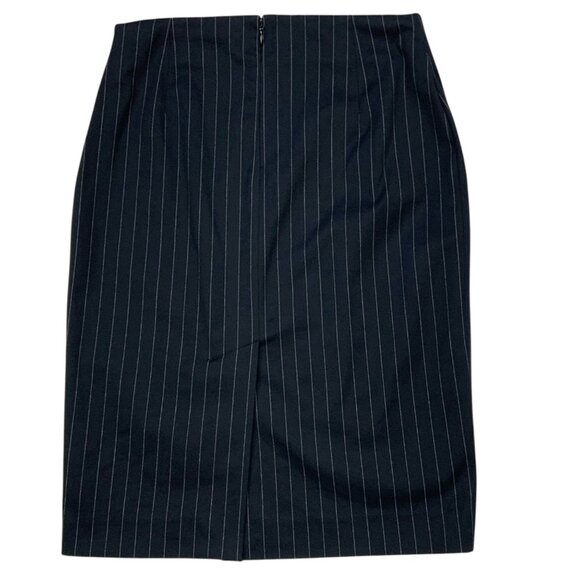 Theory Frieda Straight Skirt 00 Black Striped Mini ALTERED - Picture 11 of 12